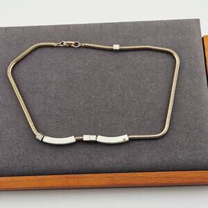 Vintage Gold Tone Slide Bead Chain Bracelet Contemporary Minimalist Stackable